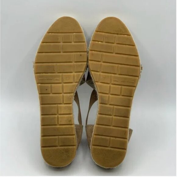 Vidorreta Suede Espadrille with Elasticated Panels Size 37 Tan - Picture 6 of 9